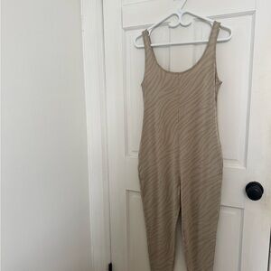 Smash + Tess Taupe Zebra Jumpsuit